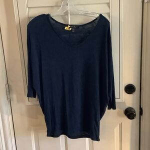 Laila Jayde Deep Blue V-Neck Sweater